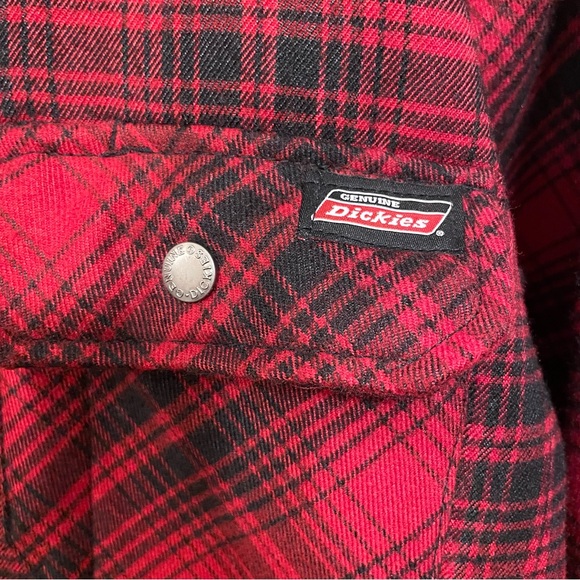 NWOT Dickies Flannel Fleece Jacket Coat Fall Winter Outdoor Men's Small Shacket - Picture 5 of 10